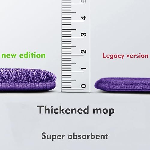 Miniatura 2 de Almohadillas de microfibra para trapeador (12 x 5.7 pulgadas, 4 unidades, morado)