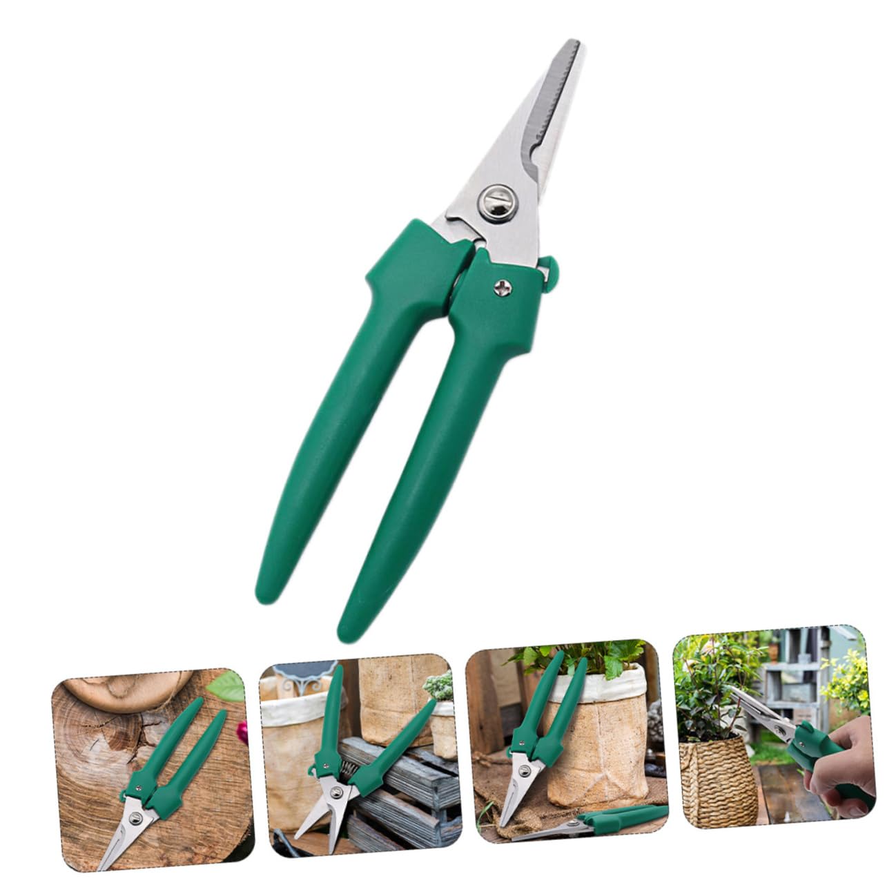TOYANDONA 2 Piezas Tijeras De Podar Jardinería Tijeras De Rama Cortador De Uva Corte Tijeras De Arbustos Tijeras Para Podar Plantas Tijeras De Jardín Acero Inoxidable Verde