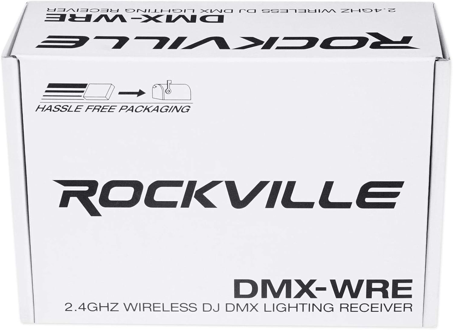 Rockville DMX-WRE Wireless DMX Receiver 2.4GHz, 9-Hour Battery, 1968-Foot Range, Compact 0.4 lb Design, for DJs and Stage Lighting