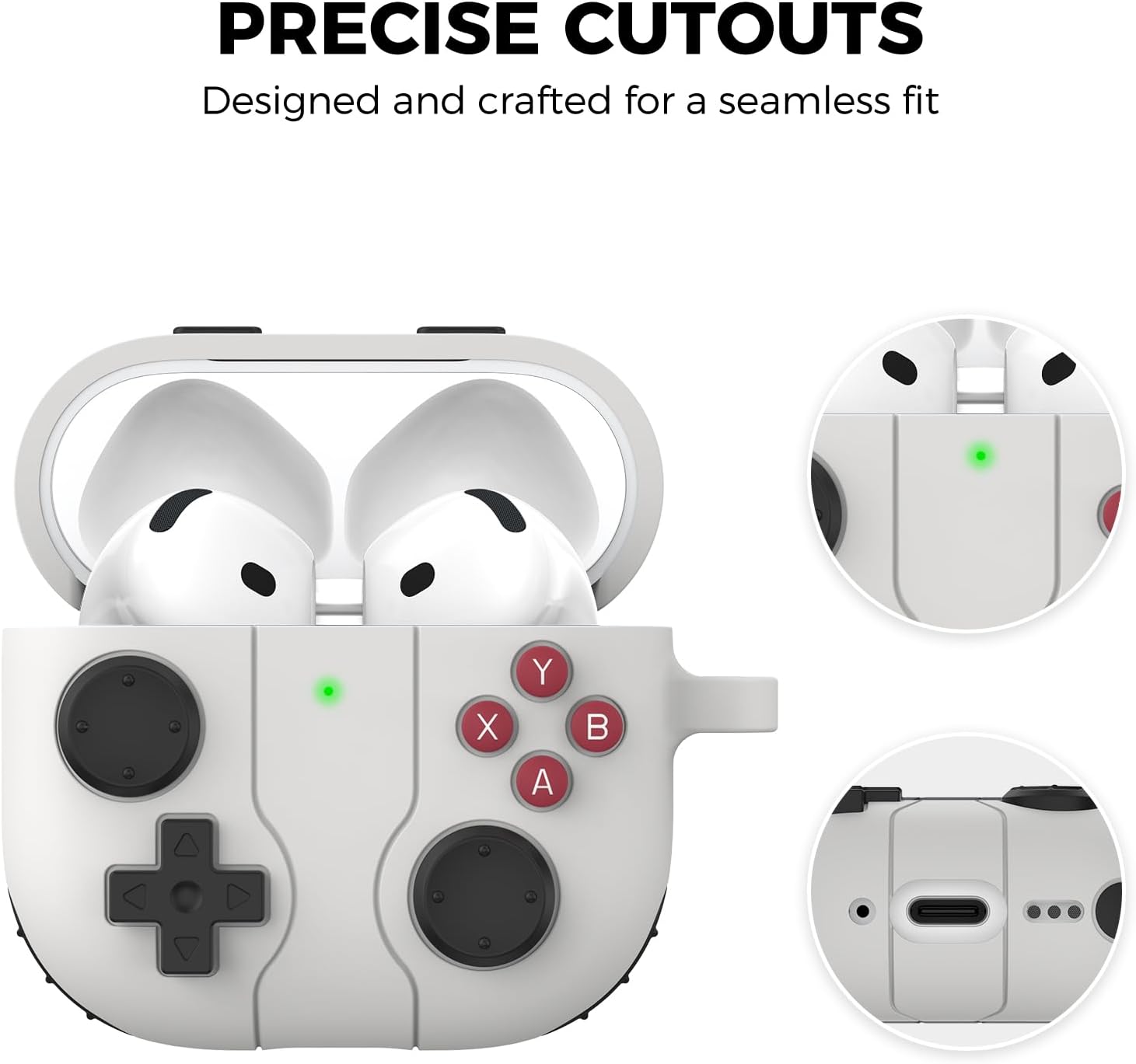 AhaStyle AirPods 4 Case Cover with Cleaning Kit Retro Game Console Design image 3