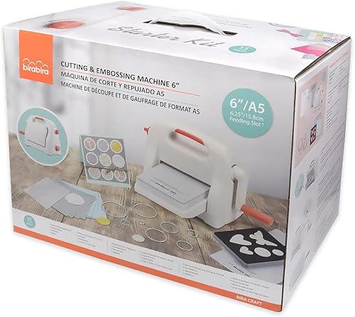 Miniatura 8 de Bira - Kit de iniciación de máquina de troquelado y estampado en relieve ajustable de 6 pulgadas, 15 piezas, ranura de alimentación de 6-1/4