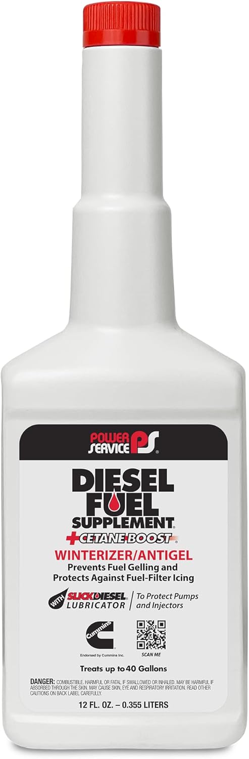 Power Service Diesel Fuel Supplement +Cetane Boost - 12 Ounce (Pack of 9)