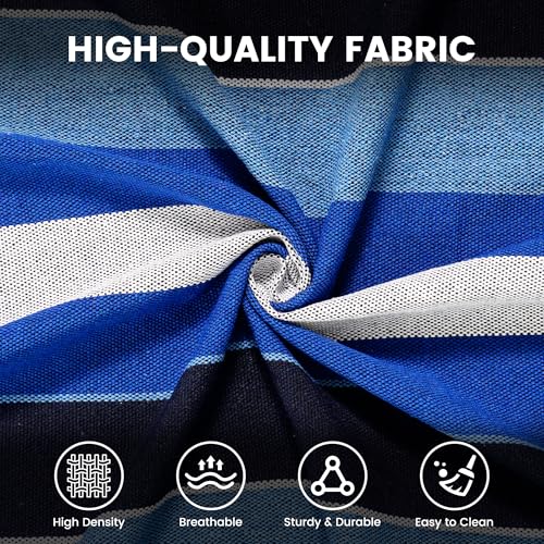 Lazy Daze Hammocks Double Brazilian Cotton Hammock, Extra Large Portable Outdoor Camping Hammock with Tree Straps & Travel Bag for Backyard Patio Poolside Indoor, 550lbs Capacity, Blue by Lazy Daze Hammocks - Image 3