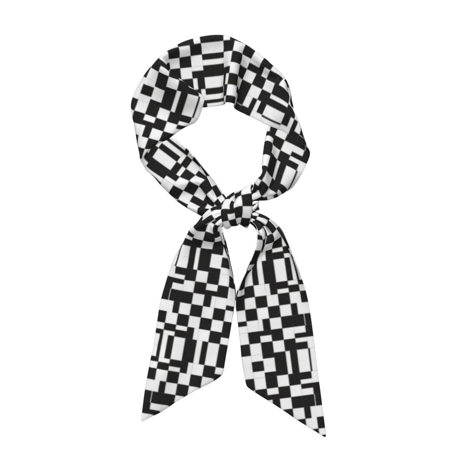 Multi Style Headbands for Women Yoga Sports Fitness Beauty Skinny Skinny Scarf Race Waving Checkered Black And White