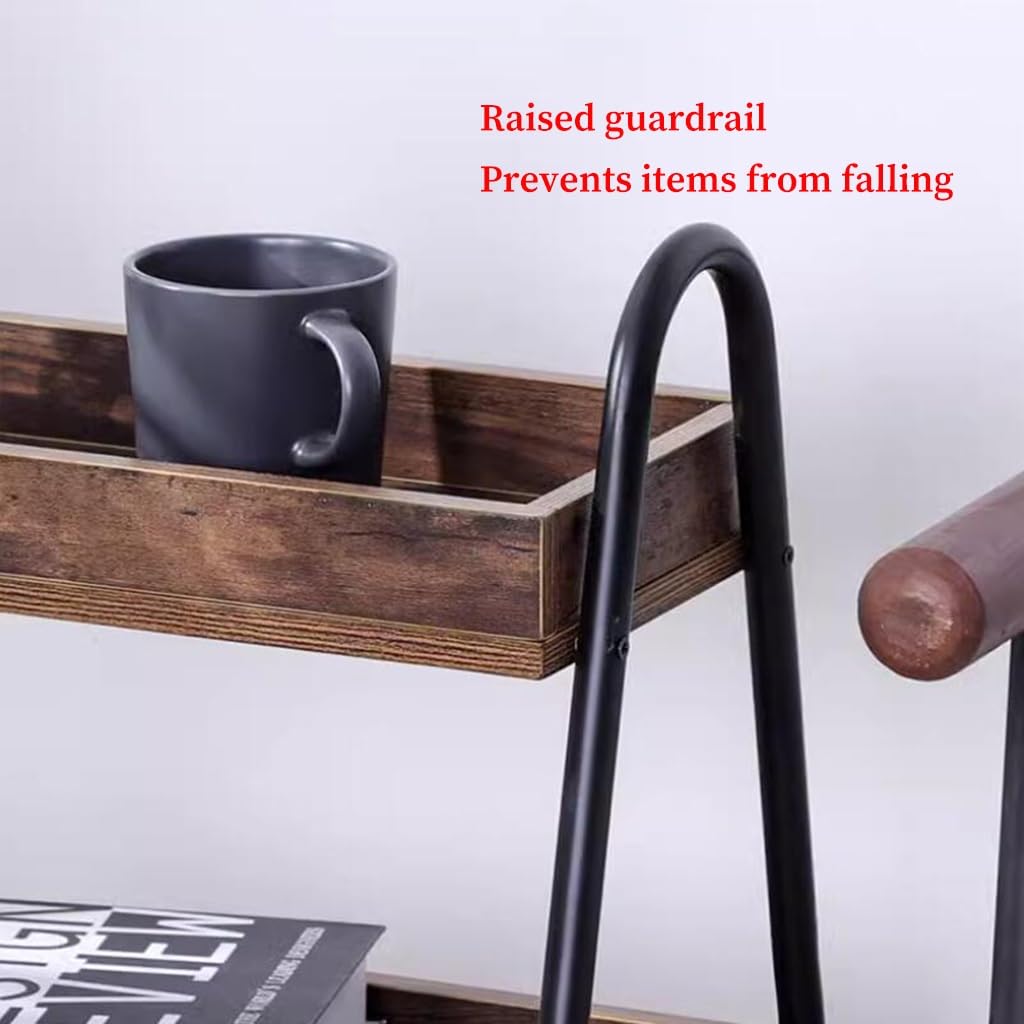 Carrello ripostiglio 3 livelli ufficio bagno soggiorno cucina(/Black)