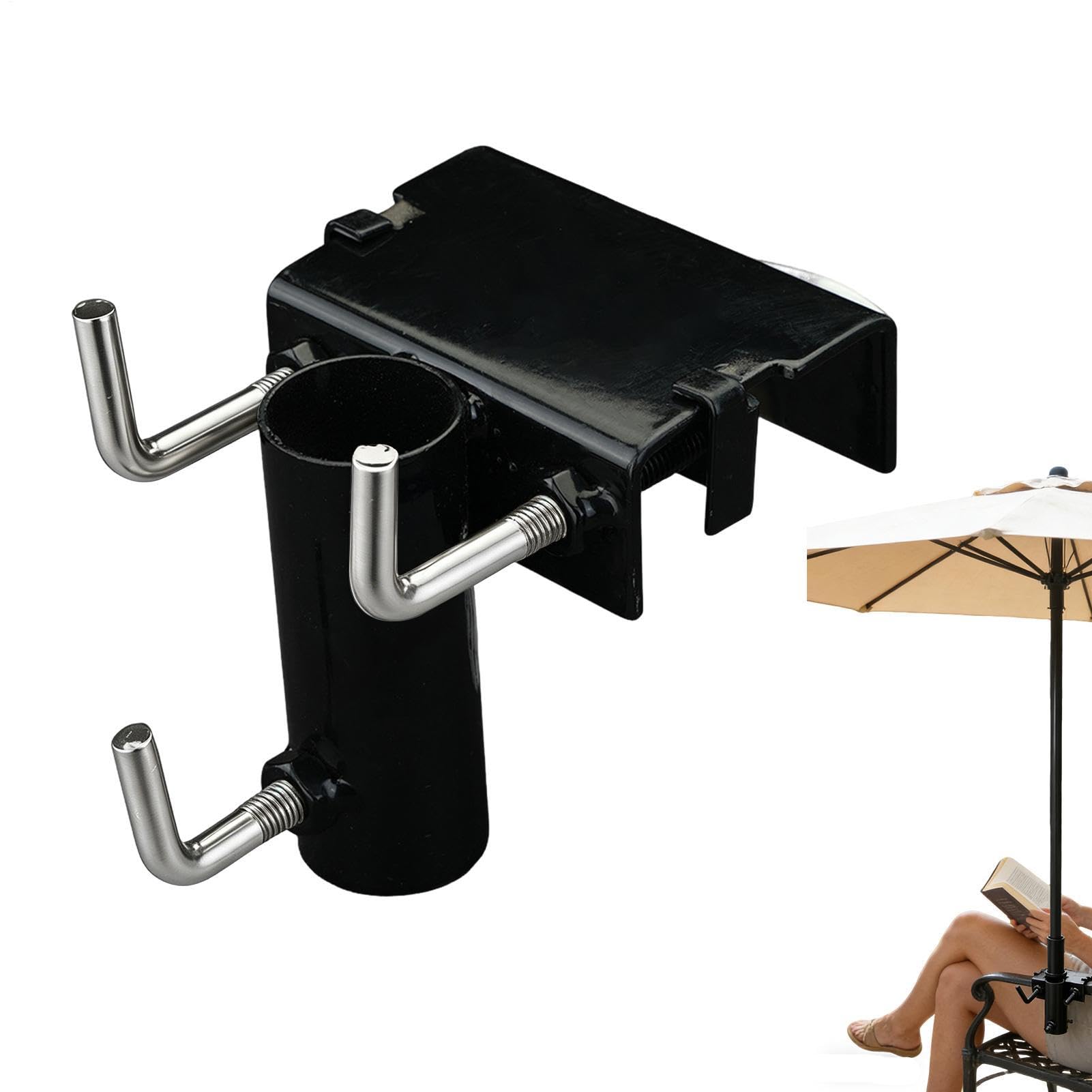 Soporte con abrazadera antióxido y metal resistente para exteriores y camping