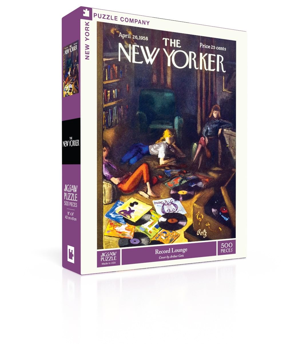 Amazon.com: New York Puzzle Company - New Yorker Record Lounge