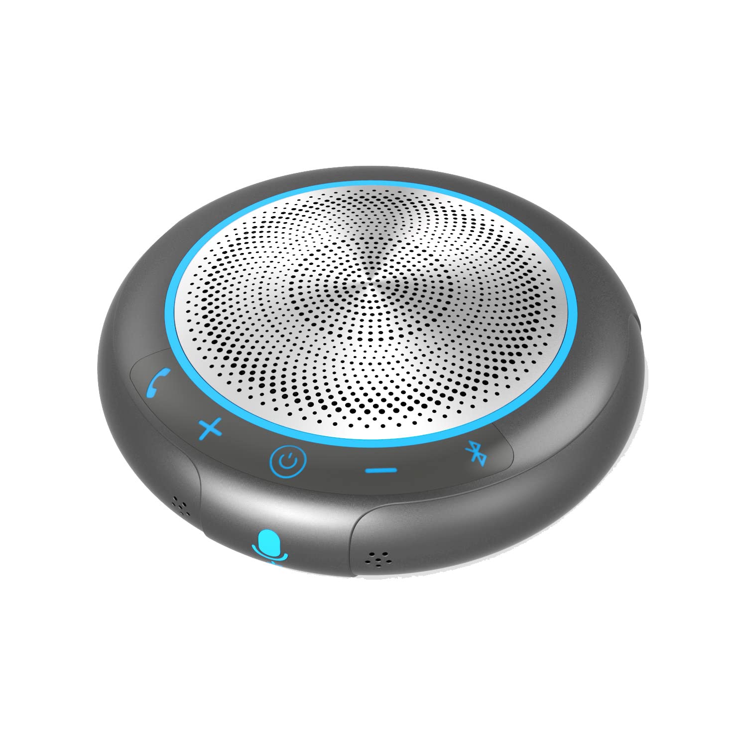Bluetooth Speakerphone with 4 Mics & Noise Canceling, Computer Speakers for Home Office 360º Voice,E