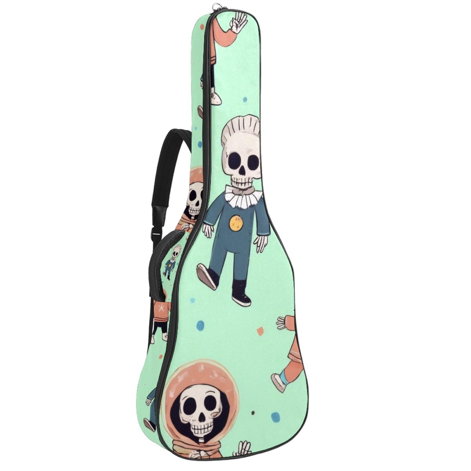43 Zoll Akustikgitarre Softcase mit Rucksackgurt und 2 Taschen Navy Hut Ente, keine Polsterung Rucksack Wasserdicht Oxford Tuch Bassgitarre Gigbag für Konzertgitarre, Mehrfarbig 6