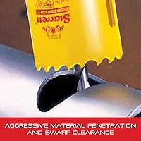Vista 6 de Starrett HSS BI-Metal, Sierra perforadora de corte profundo con eje, 3/4 pulg - 19 mm diámetro