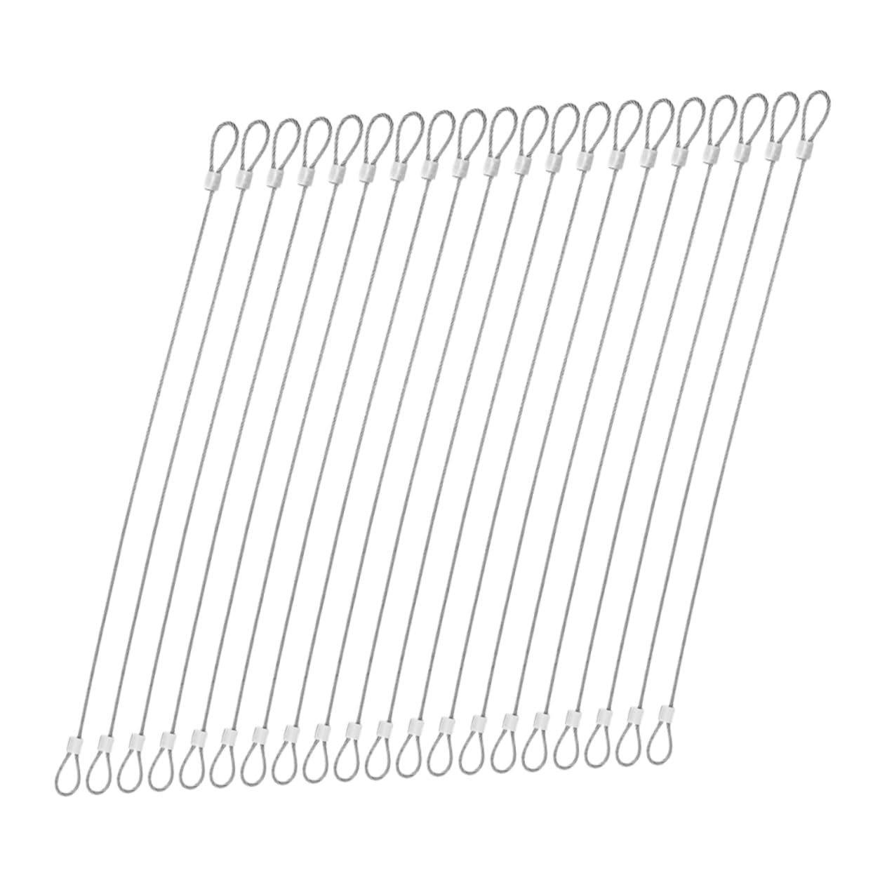 Alipis Stainless Steel Safety Cable Loops 20pcs Wire Rope Aluminum Sleeve for Steel Cable Wires