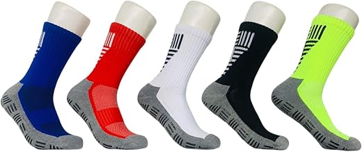 Soram Hi-Tech Performance Athletic Socks for Men &amp; Women | Crew Length, Anti-Slip Rubber Grip, Thick Cushion Sports Socks ...