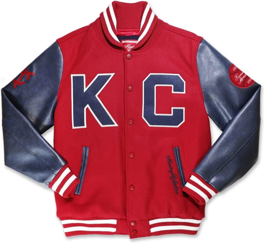 Big Boy Kansas City Monarchs NLBM Heritage Collection Mens Wool Jacket [Red] - ID#34014-143-249-0-0
