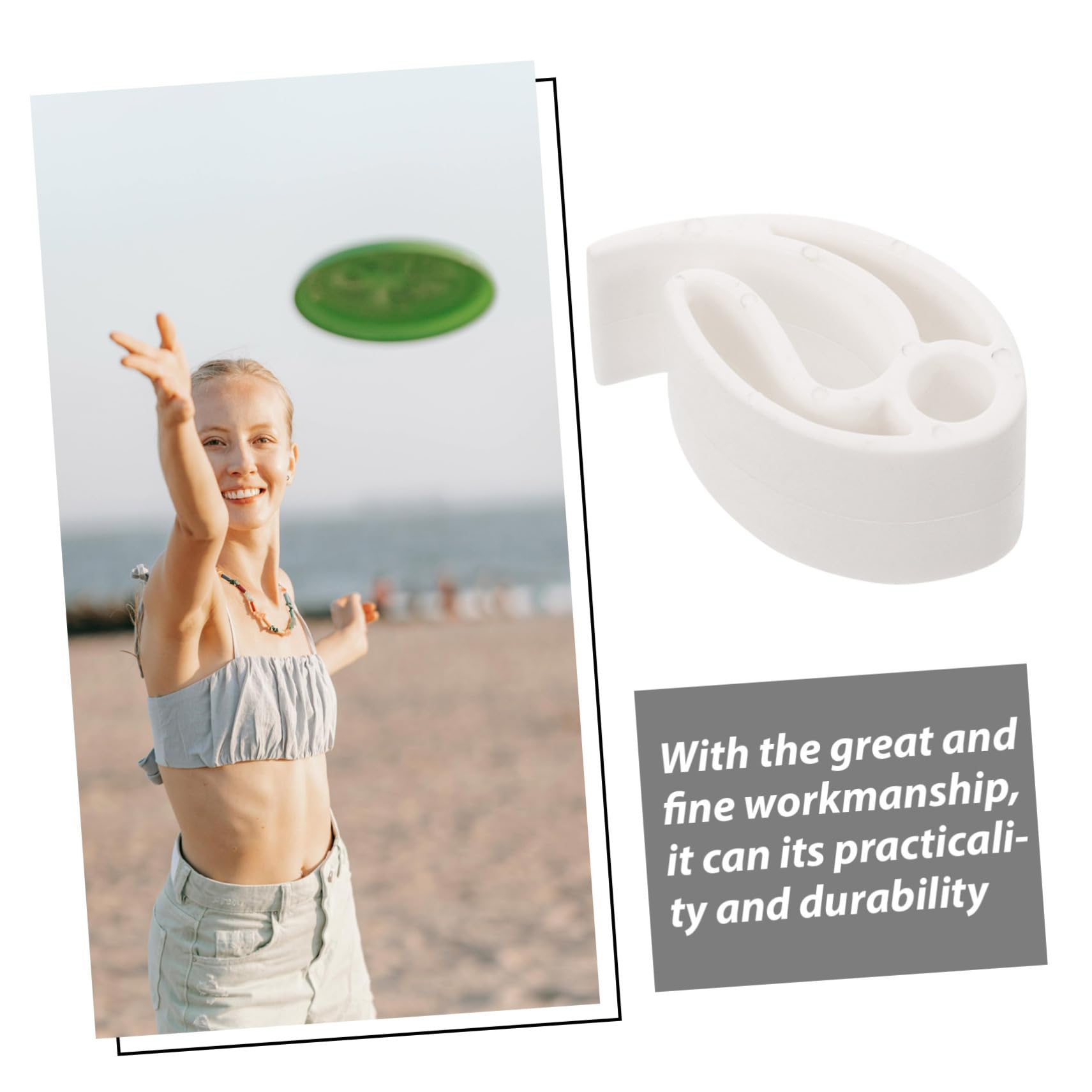 GOOHOCHY 5pcs Disc Clamp Portable Flying Disc Holder Plastic Clip for Compact Flying Lightweight Plate Holder Outdoor Toys