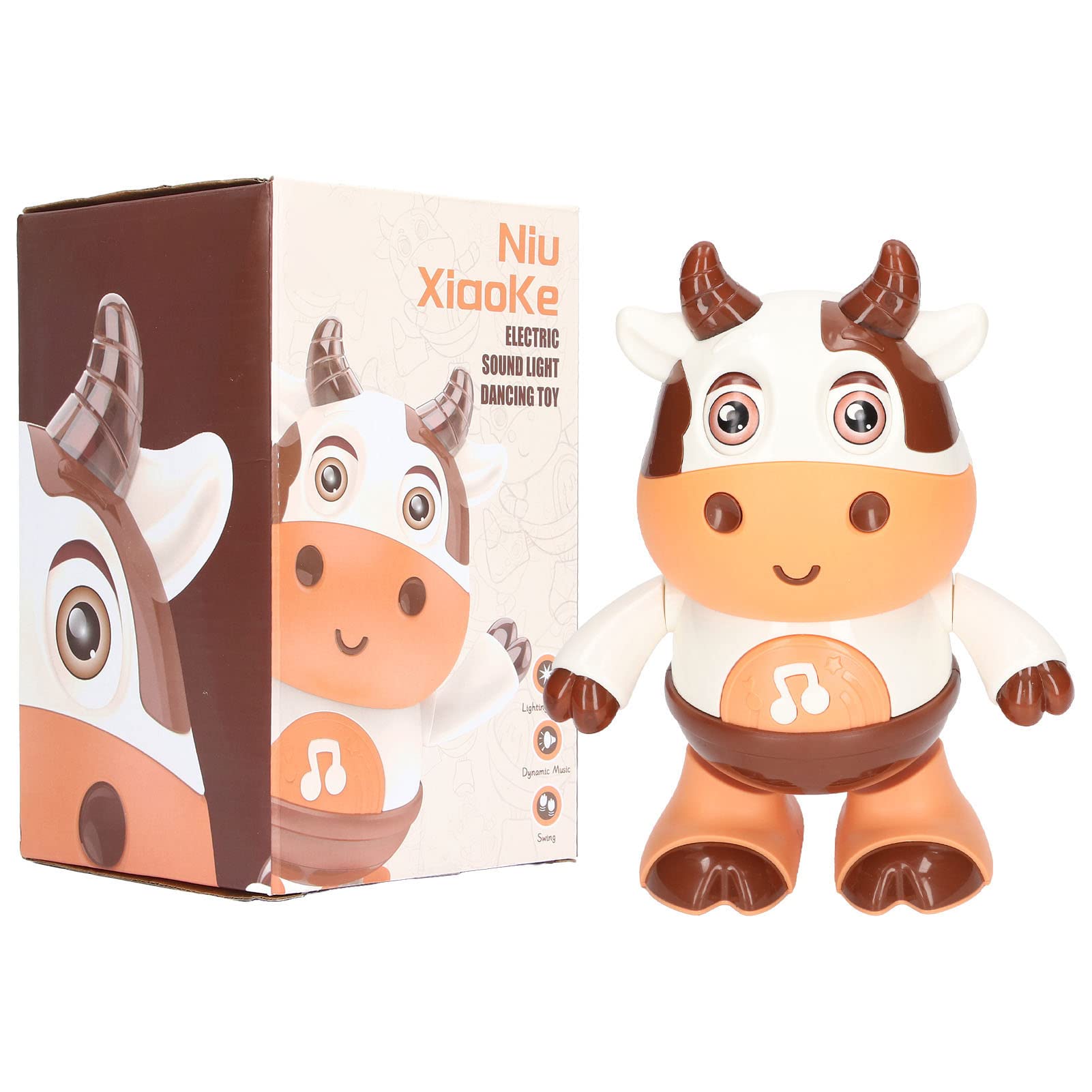 Electronic Music Animal Toy Interactive Singing Dancing Lighting Flexible Limbs Baby Enlightening Toy for Kids Toddlers 3+ Years Old Plastic