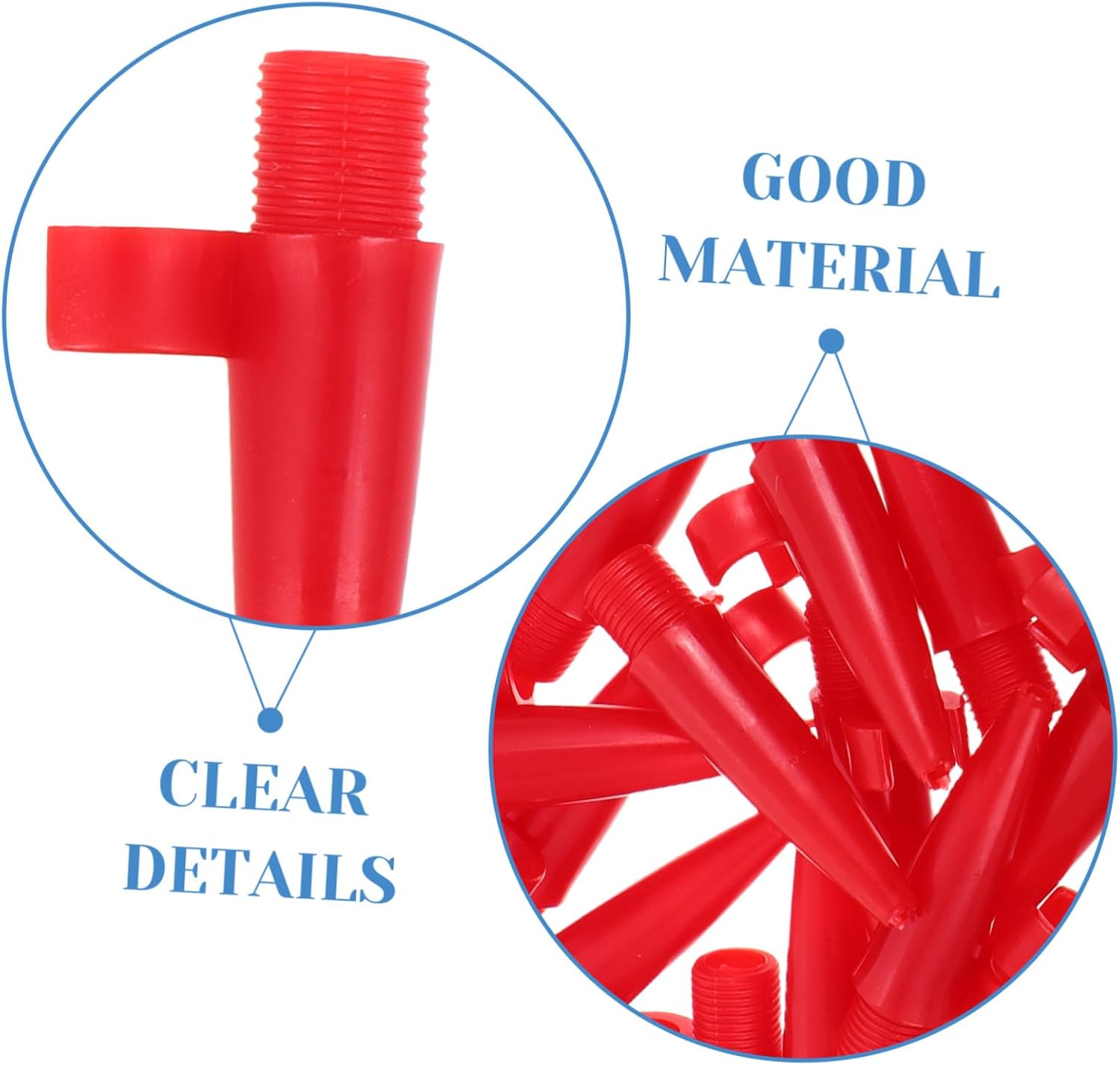 TOYANDONA 20pcs Plastic Air Pump Nozzles for Inflatable Toys Balls Air Bed Mattress image 3