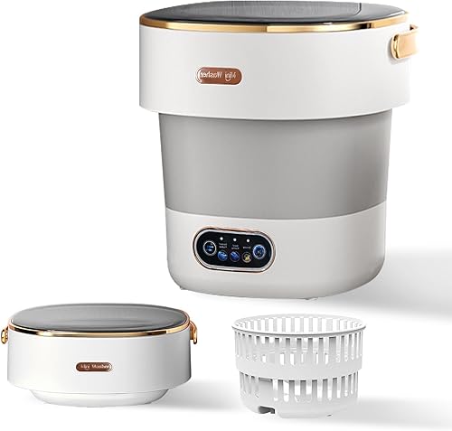 Lavadora plegable portátil, mini lavadora para limpieza profunda, ideal para ropa interior de bebé, compacta para apartamento, dormitorio, hotel, 20