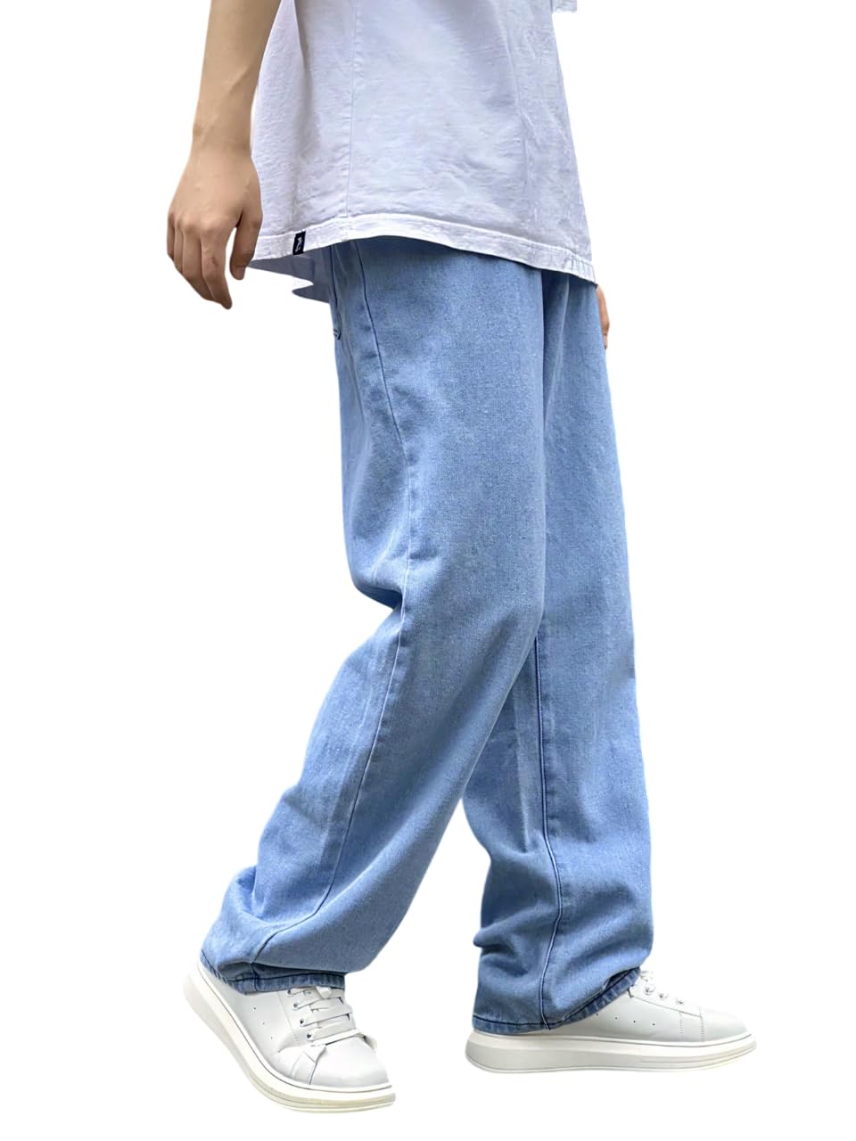 dockstreet Men Baggy Jeans || Pure Cotton || Extremely Soft Touch ||Breathable Denim for Summer Season Comfort3010GDARK Blue ||Jeans ||Men || 34-picture-36