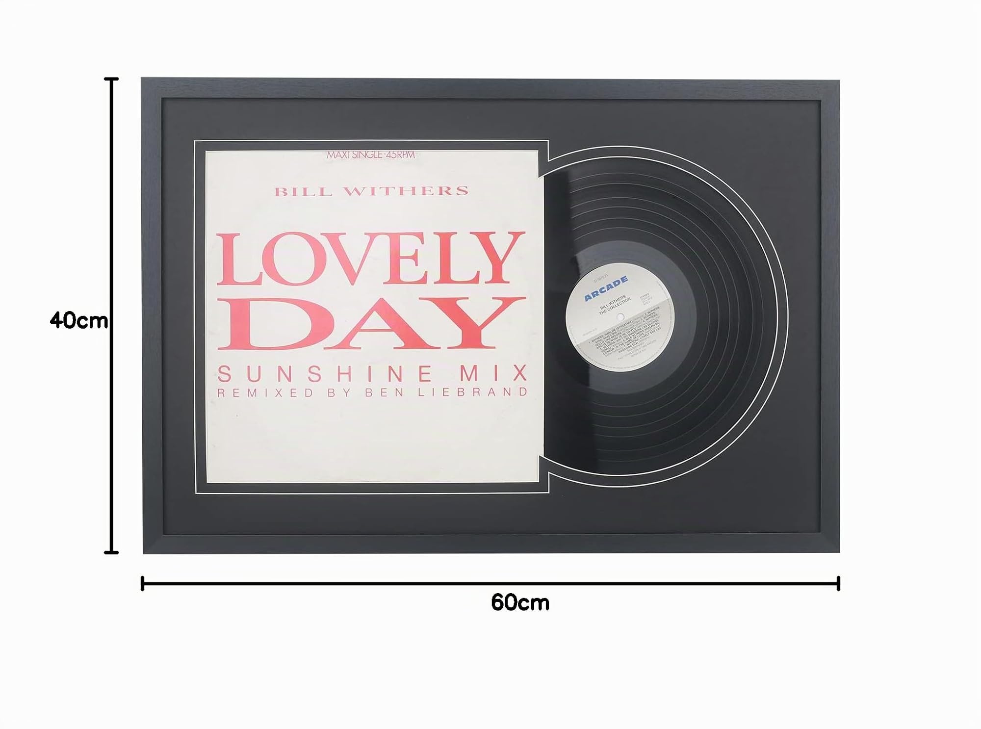 Cadre mural pour disque vinyle de 30,5 cm, pour disques vinyles de 30,5 cm et couverture de 30,5 x 30,5 cm, 12 albums de musique/Jukebox Record de 30,5 cm (UX22B1624BB)