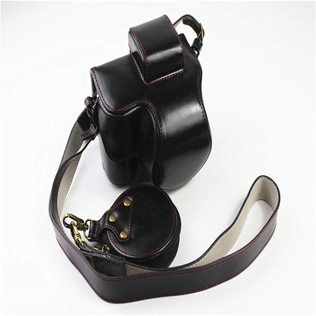 Custodia Per Fotocamera in Pelle, Borsa Per Fotocamera Copertura Completa Del Corpo Antigraffio Protettivo Per Fotocamera Z50, Z DX 16-50Mm F / 3.5-6.3 Lente VR,Nero