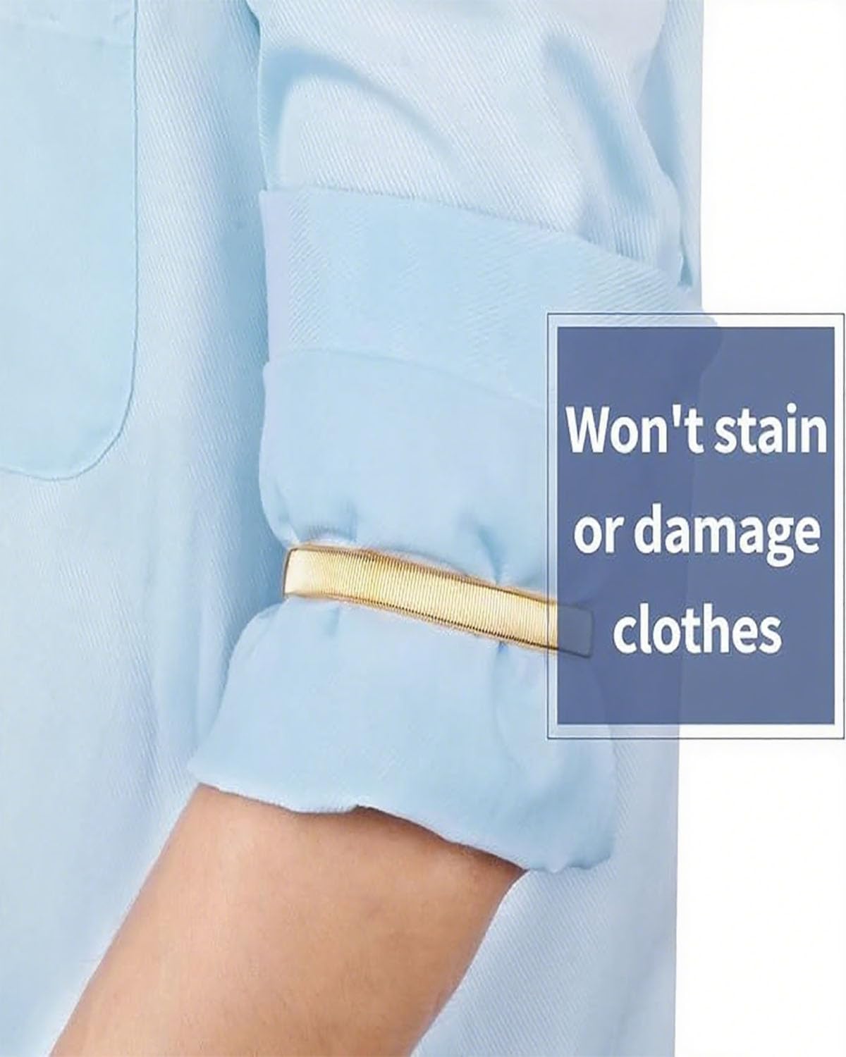 4PCS Sleeve Garters for Men, Anti-Slip Shirt Sleeve Garters, Black and Gold Sleeve Holders for Long Sleeves, Adjustable for Comfortable Fit, Anti-Slip Fixing Long for Men Women - Image 3 thumbnail