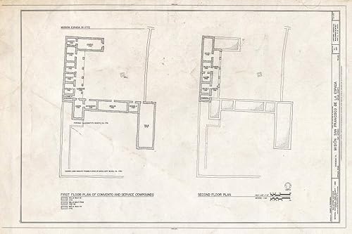 Historic Pictoric  Blueprint HABS TEX,15-SANT.V,2- (Sheet 11 of 13) - Mission San Francisco de la Espada, Berg's Mill Community, San Antonio, Bexar