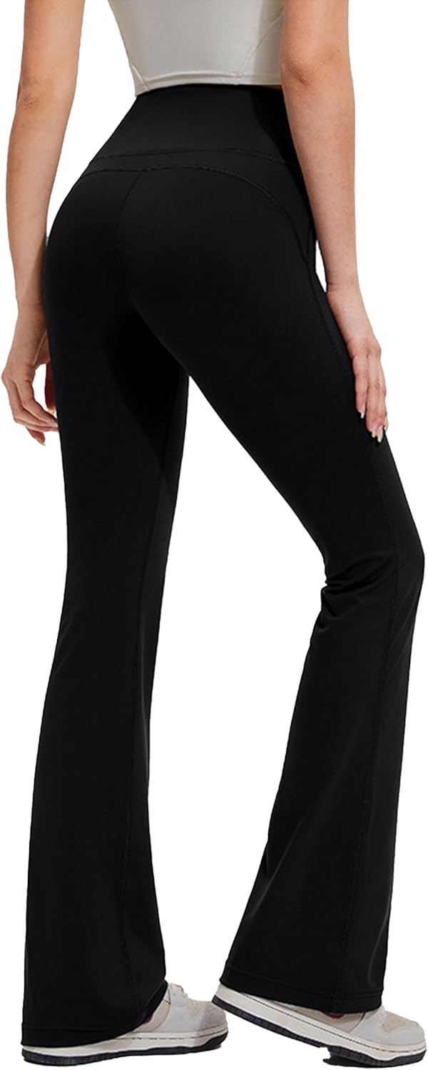 Flare Leggings for Women Workout Yoga Pants High Waisted Tummy Control Butt Lifting Squat Proof Womens Flare Bootcut
