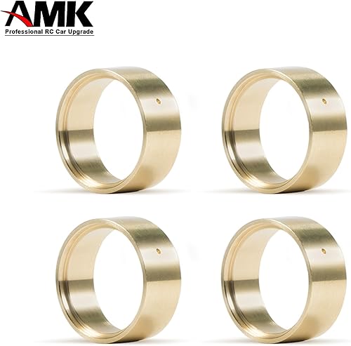 Miniatura 3 de 4 unidades SCX24 de latón para ruedas de 1.0 Beadlock, anillos de bloqueo de cuentas para 124 RC Crawler Car TRX4M actualizaciones 118 accesorios de