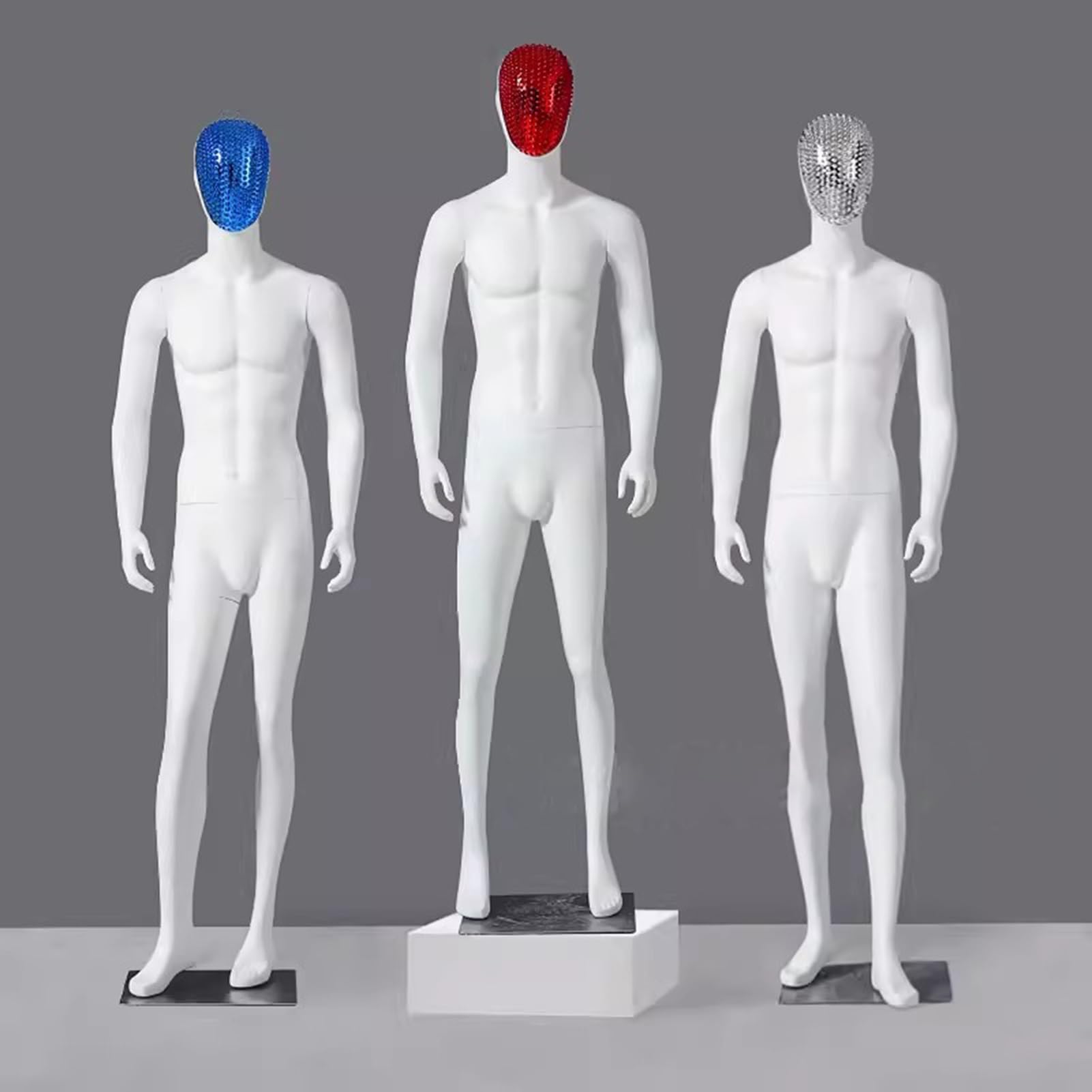 Manekin Męski, Kończyny Mężczyzny Są Ruchome, Forma Wyświetlacza, Plastikowa, Mobilna, Metalowa Podstawa Do Sklepu Odzieżowego, Halfbodystyle1