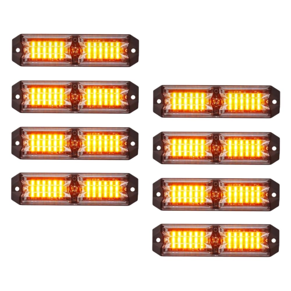 Riloer Luces estroboscópicas para coche, 12 luces LED de advertencia de peligro, luces intermitentes de emergencia, luz estroboscópica intermitente, luz de emergencia para coche, luz estroboscópica de