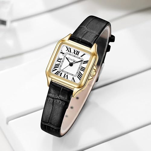 Miniatura 4 de Classic Relojes cuadrados de mujer con números romanos, de vestir, informal