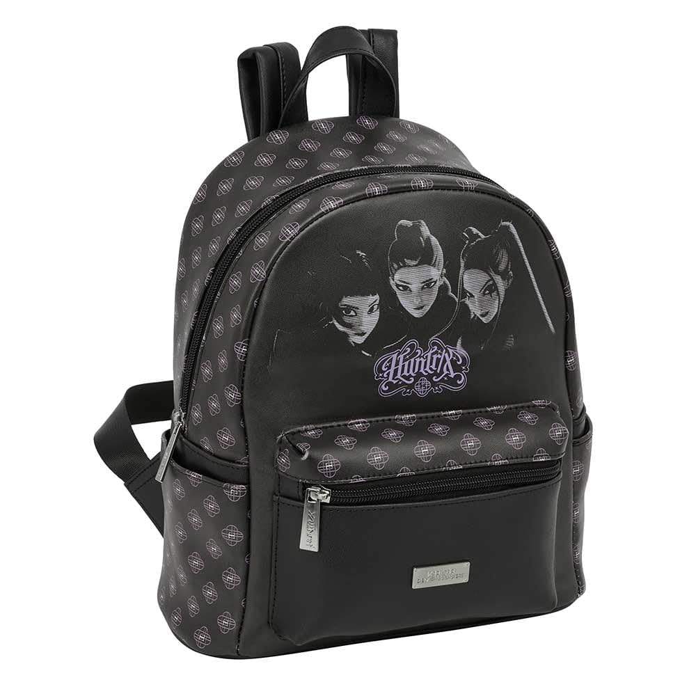 Safta Astuccio triplo K-Pop Demon Hunters, 37 pezzi, astuccio scolastico organizer con 3 scomparti e cerniera, include pennarelli, 16 matite, righello e semicerchio, misure 12,5 x 5,5 x 19,5 cm, Mini