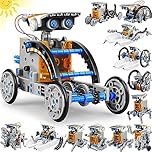 STEM 13-in-1 Solar Power Robots Creation Toy, Educational Experiment DIY Robotics Kit, Science Toy Solar Powered Building Robotic Set Age 8-12 for Boys Girls Kids Teens to Build（Blue）