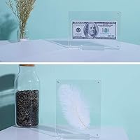 Vista 7 de Marco de fotos acrílico de 5 x 7 y 8 x 10 pulgadas, transparente, de doble cara, magnético, sin marco, con soporte para marco de fotos, el mejor