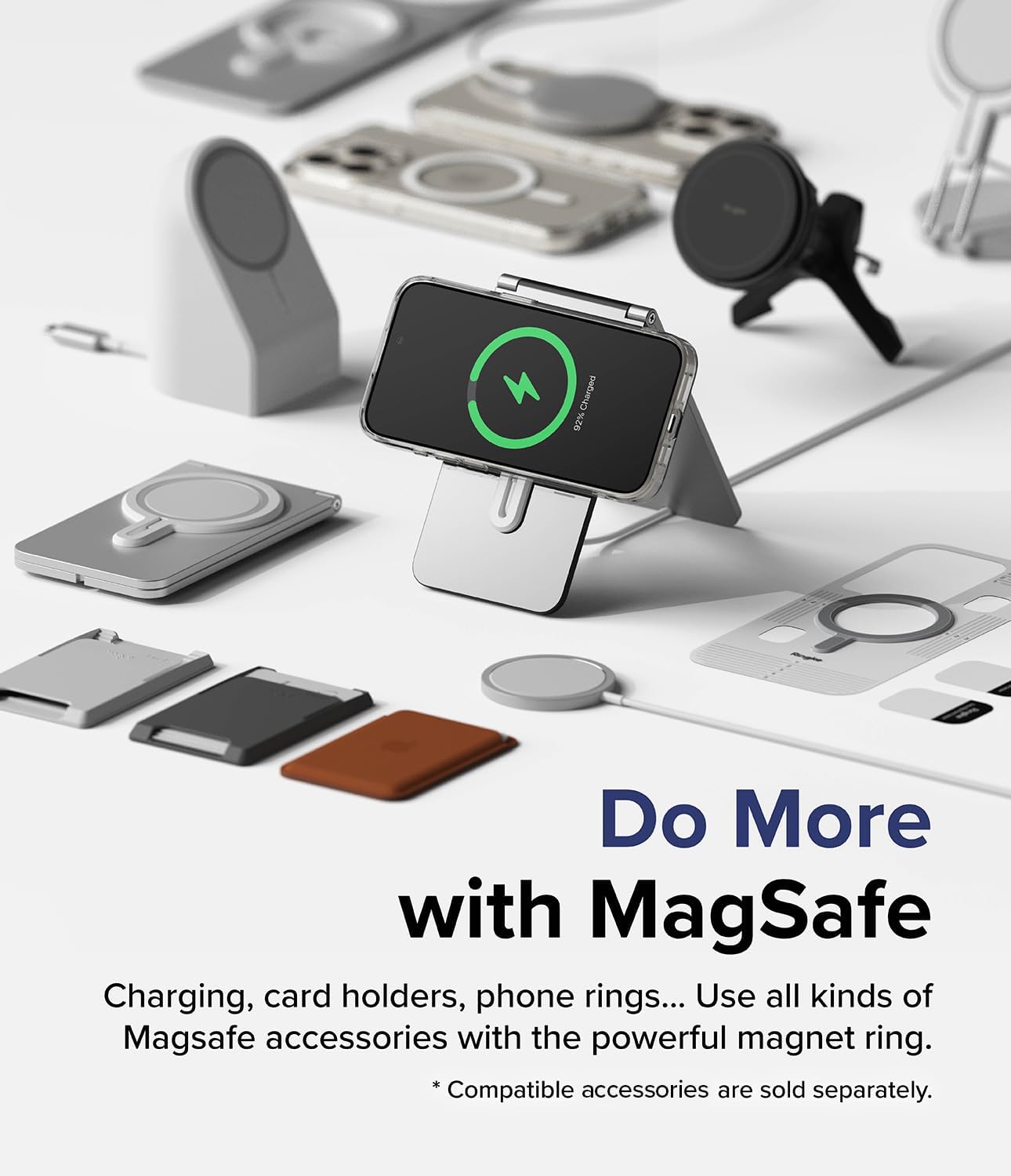 Ringke Fusion for iPhone 15 Pro Case [Compatible with MagSafe] Oil & Dirt Resistant Anti-Fingerprint Technology Prevents Oily Smudges - Magnetic Matte Clear