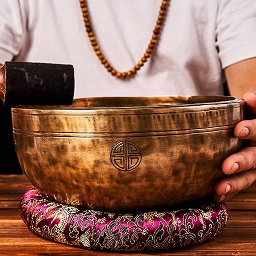 Amazon.co.jp: ネパールのチャクラボウルで手作りされたチベット