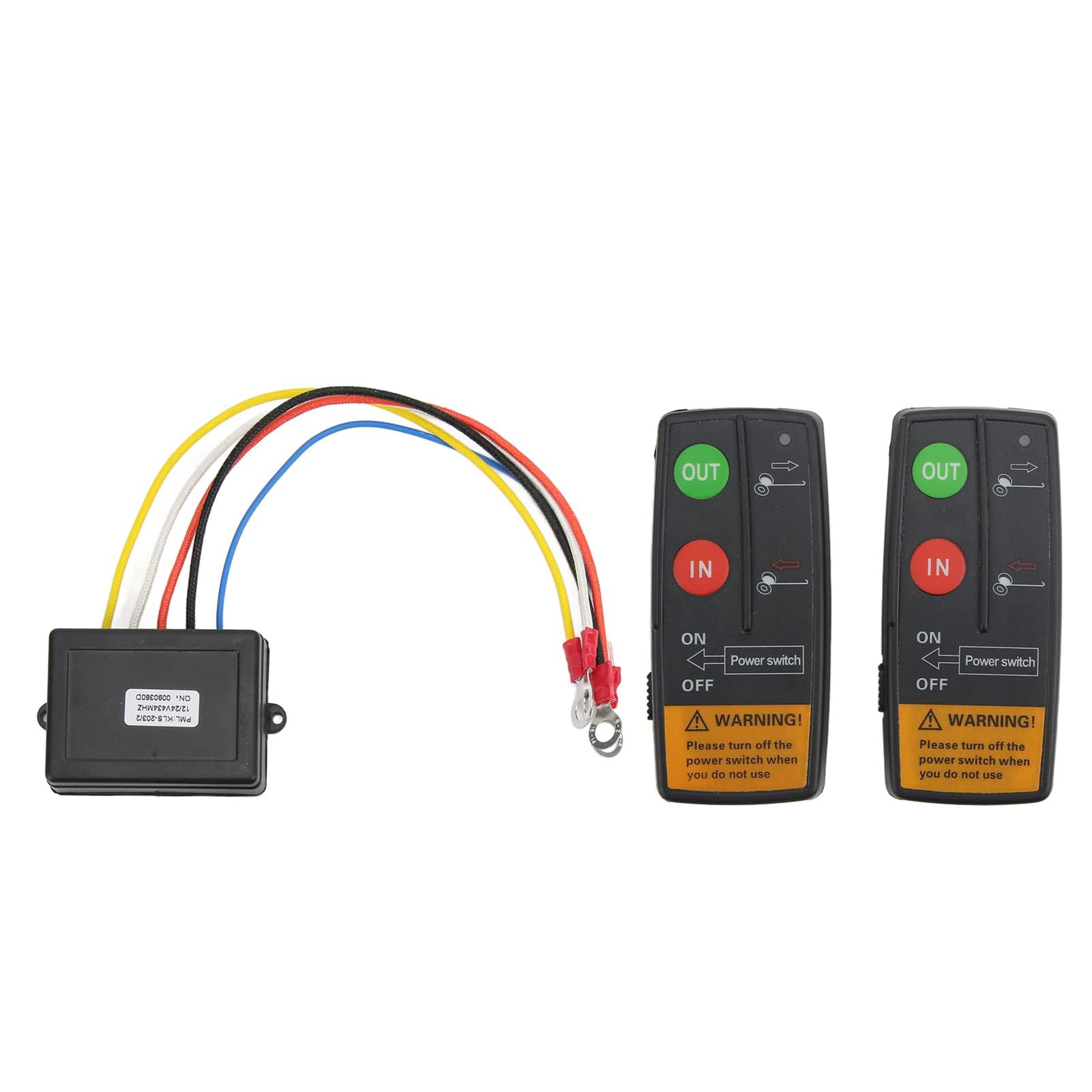 Kit de Control Remoto de Cabrestante Inalámbrico, Interruptor Remoto de Cabrestante Eléctrico Inalámbrico, Controlador de Cabrestante de Motor, Rango de 75 Pies, Alta