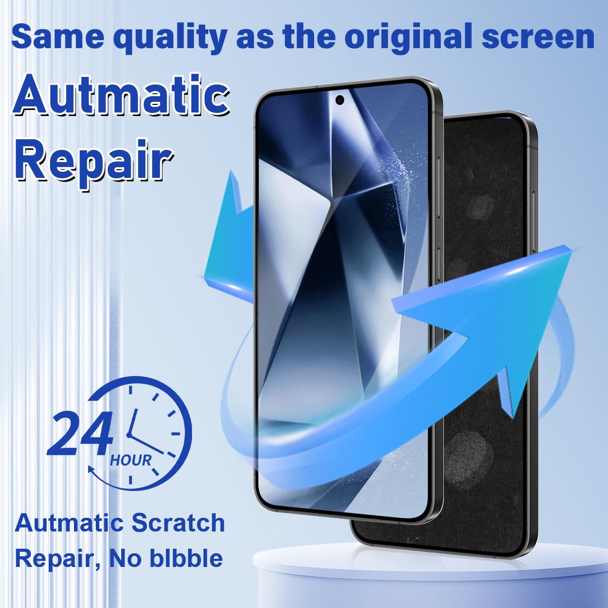 SURFCUZ [3 Pack] Displayschutzfolie für Samsung Galaxy S23/S22 [Gehärtetes Glas] [Japanglas mit 9H Härte] Fingerabdruck-Entsperrung mit Installationsrahmen HD Klar Displayschutzfolie