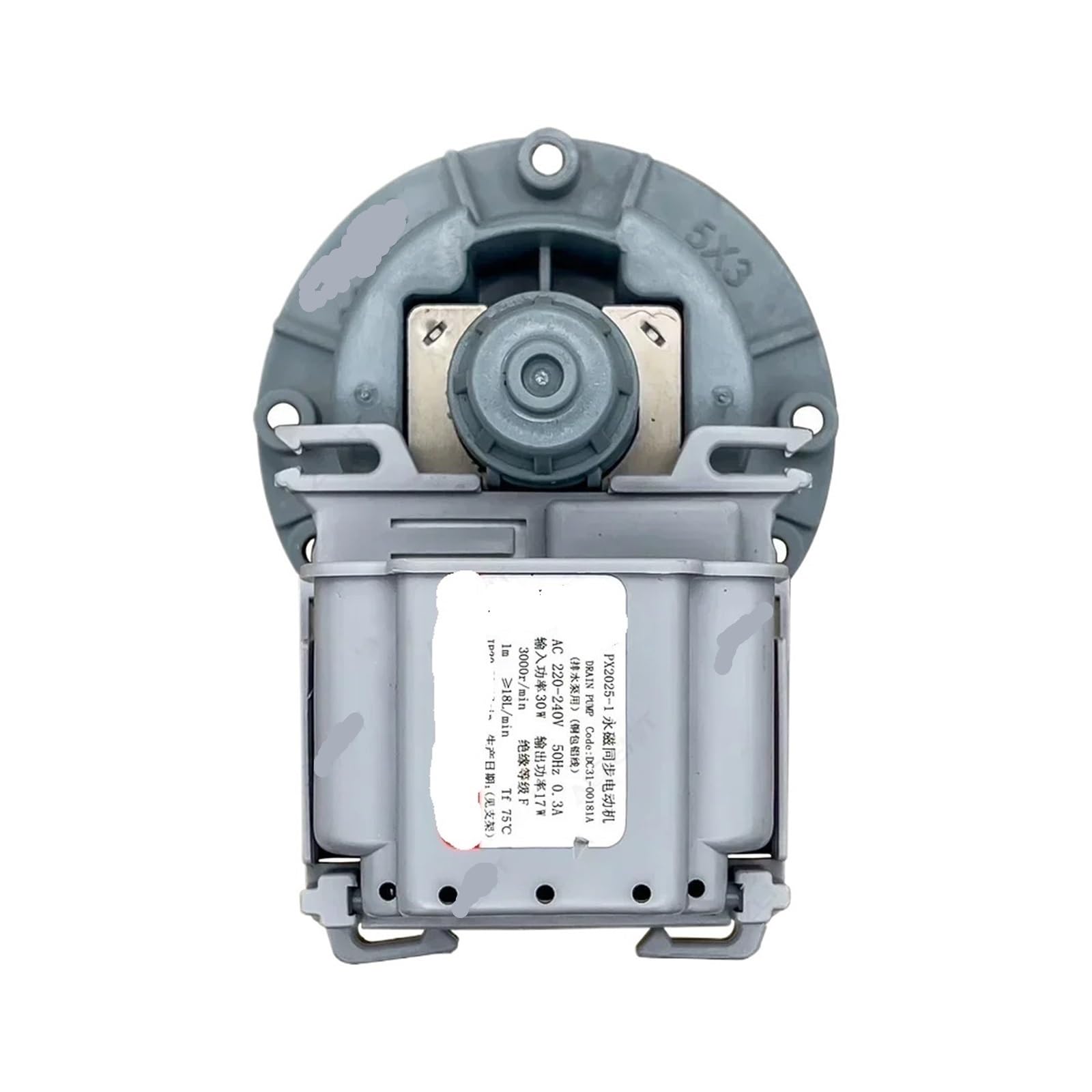 HIZON Waschmaschinen-Ablaufpumpenmotor, kompatibel for Samsung,