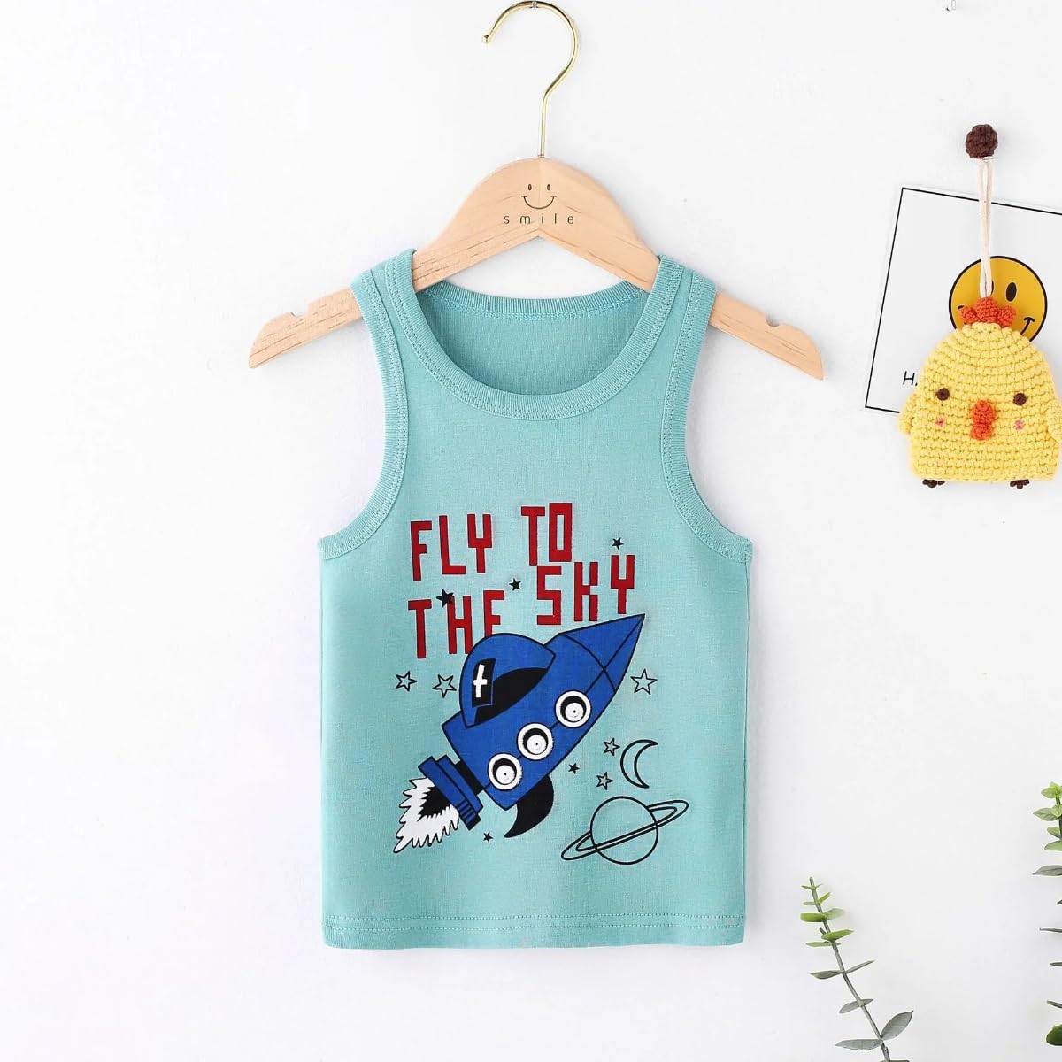 Garçons Gilets à Col Rond sous-Vêtements, T-Shirt Respirant sans Manches, Débardeurs en Coton Doux pour Enfants, sous-Vêtements Blancs ou Imprimés pour Enfants de 2 à 10 Ans