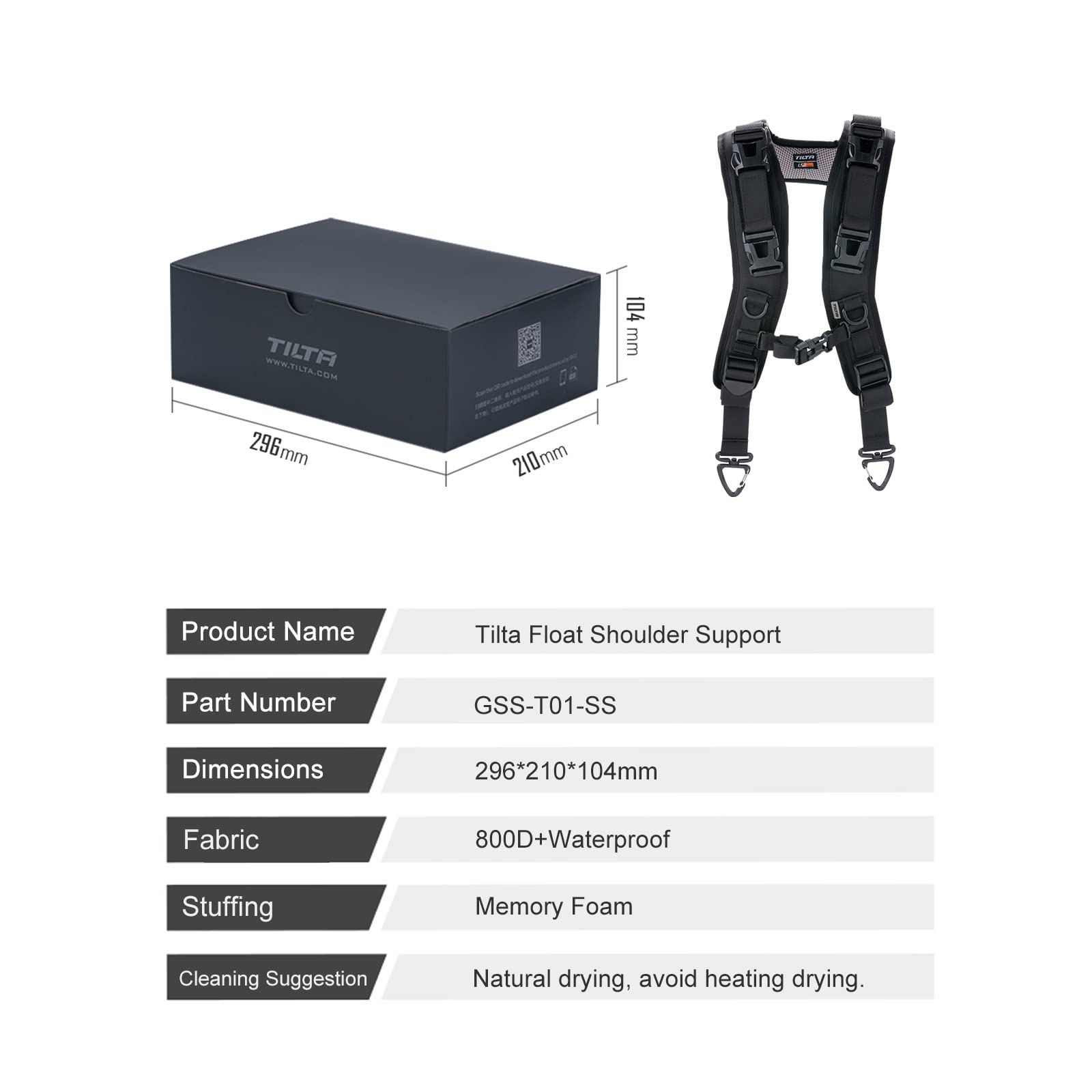 TILTA GSS-T01-SS Float Shoulder Support Schulterstütze für Tilta Float Handheld Gimbal Support System GSS-T01-V GSS-T02 GSS-T03