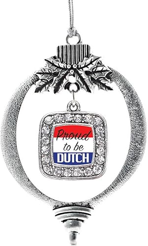 Miniatura 231 de Inspired Silver - My Vintage Initials - Adorno con dije de letra J - Adornos navideños cuadrados de plata con joyas de circonita cúbica