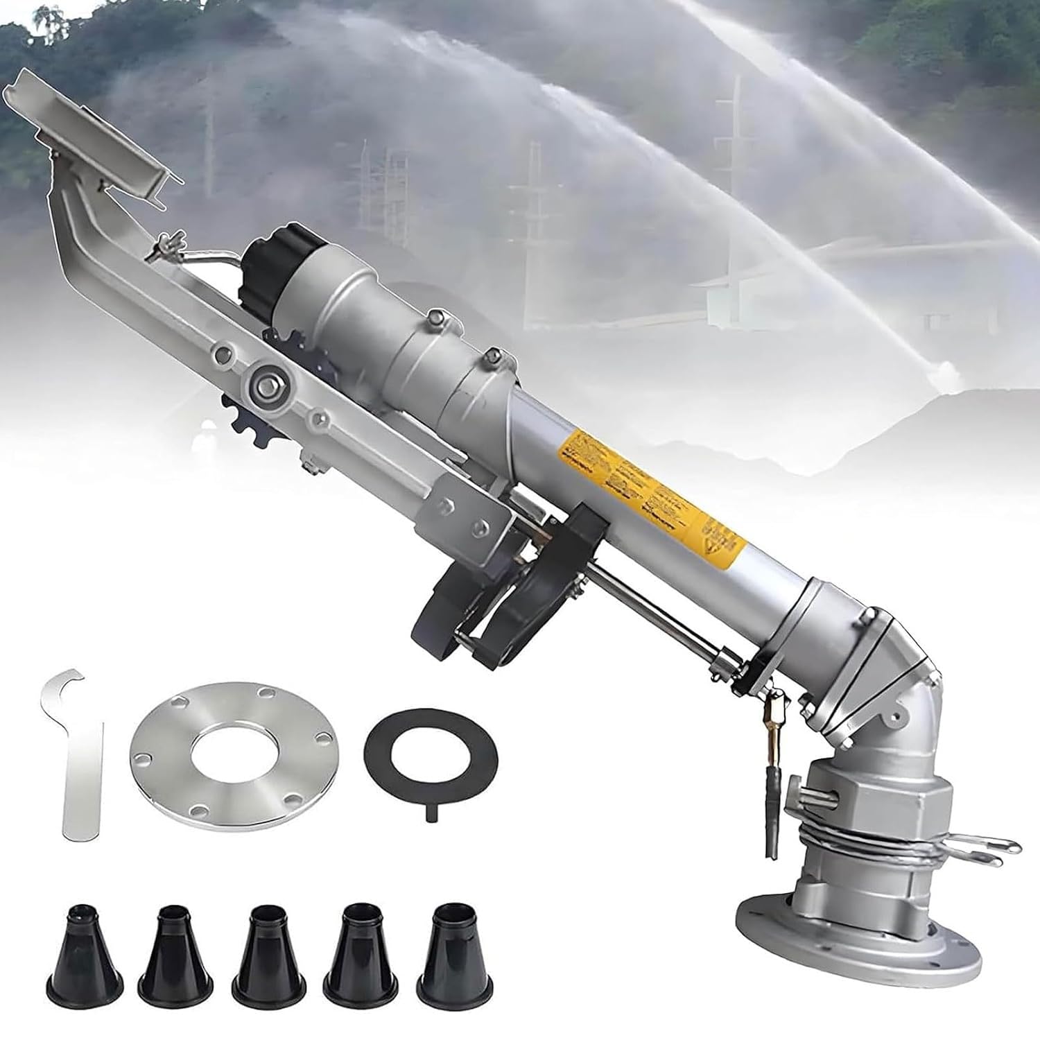 Irrigatore a Impatto 360°, Cannone Agricolo per Campi e Frutteti Model65
