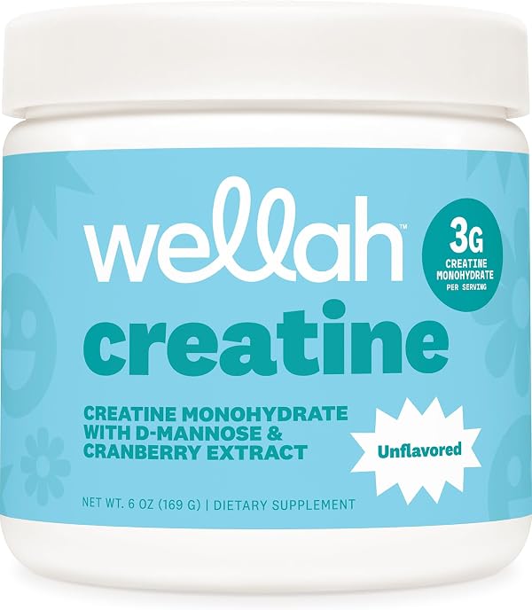 Wellah Creatine for Women - Creatine Monohydrate with Dandelion & Cranberry Extract (50 Servings, Unflavored)