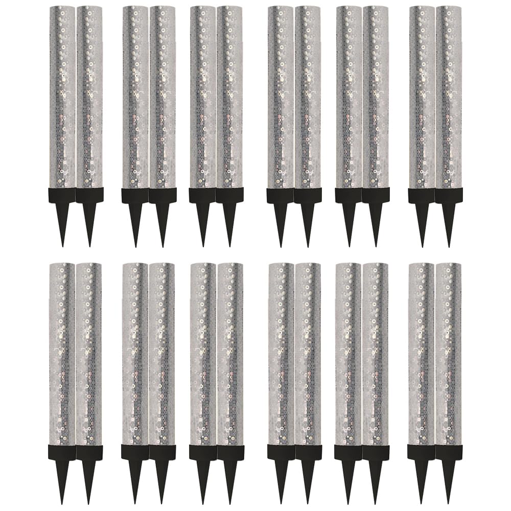 Zopper Silver 24 Fountain Cake Candles With Holder Cupcake Topper Sparkler Ideal For Celebration Cakes, Birthday Parties, Baby Showers