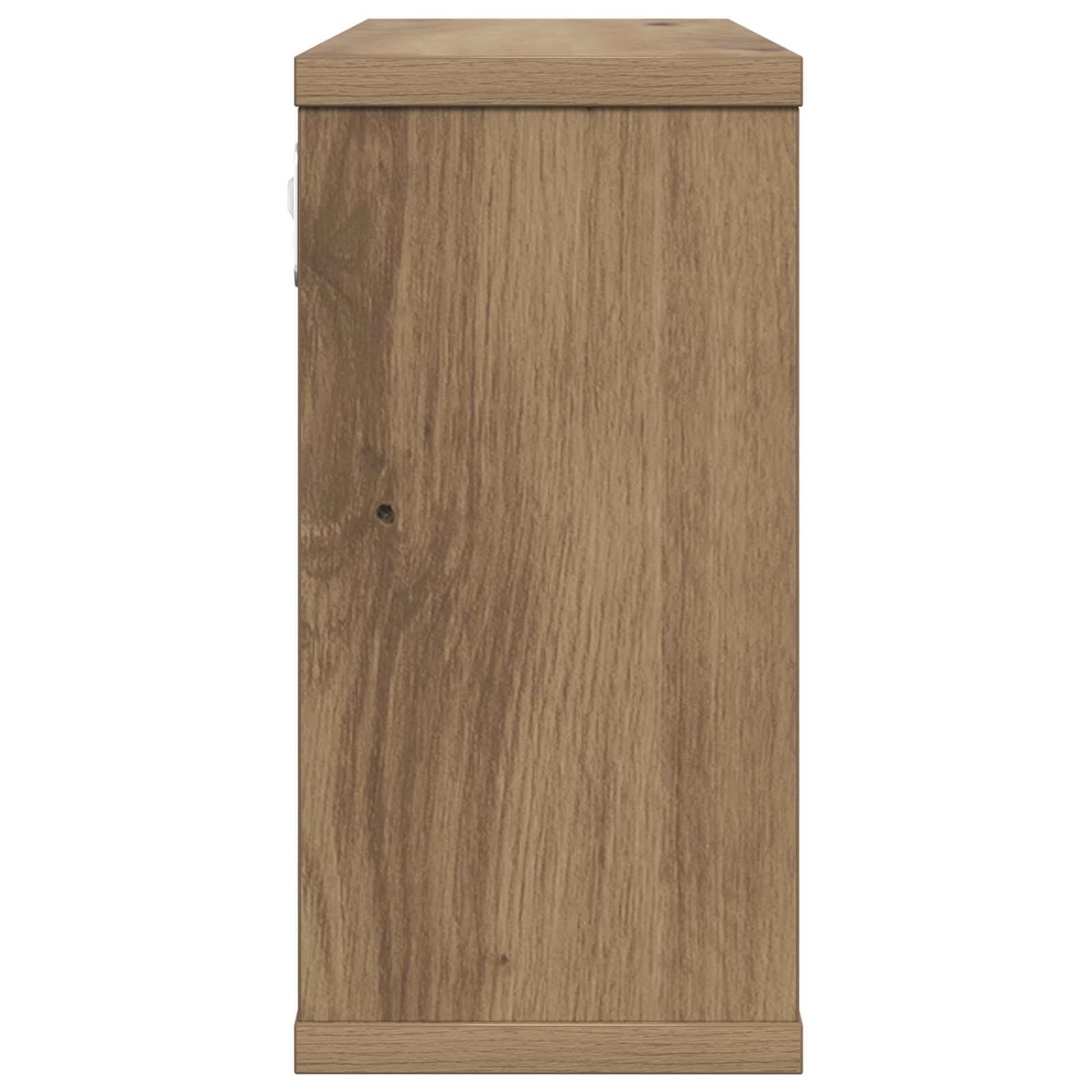 Juego de 2 estanterías flotantes de roble Artisan, estantes de pared de madera, 80 x 15 x 30 cm, estantes colgantes con soporte invisible, juego de tablero de pared para salón, oficina y