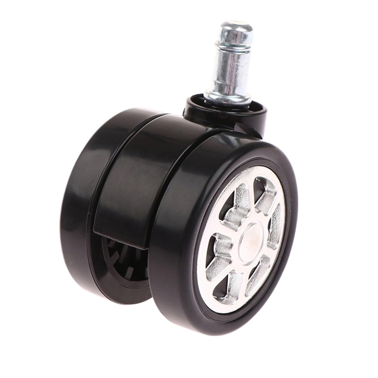 1 rueda giratoria de goma de 60 mm para silla de oficina, ruedas giratorias de repuesto, ruedas suaves y seguras para muebles (A)