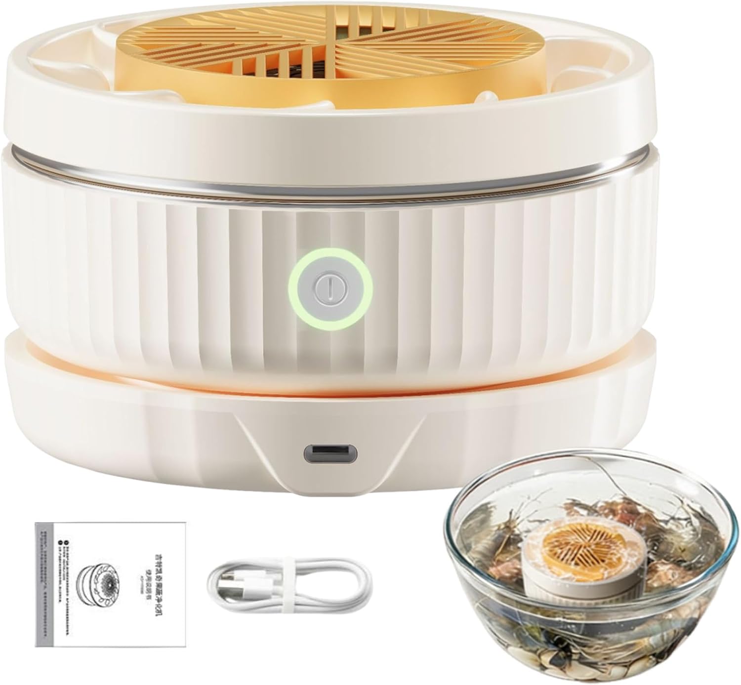 Fruit and Vegetable Washing Machine, Compact Design, 1 Set, Vegetable Cleaner, Vegies Purifier, Rotatable Cleaning Design, for Salad Lettuce Berry Potato Mushroom