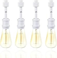 Vista 10 de Cabezales de luz de pista E26 tipo H, cabezales de iluminación de riel de dirección, luces LED ajustables regulables para cocina, estilo retro