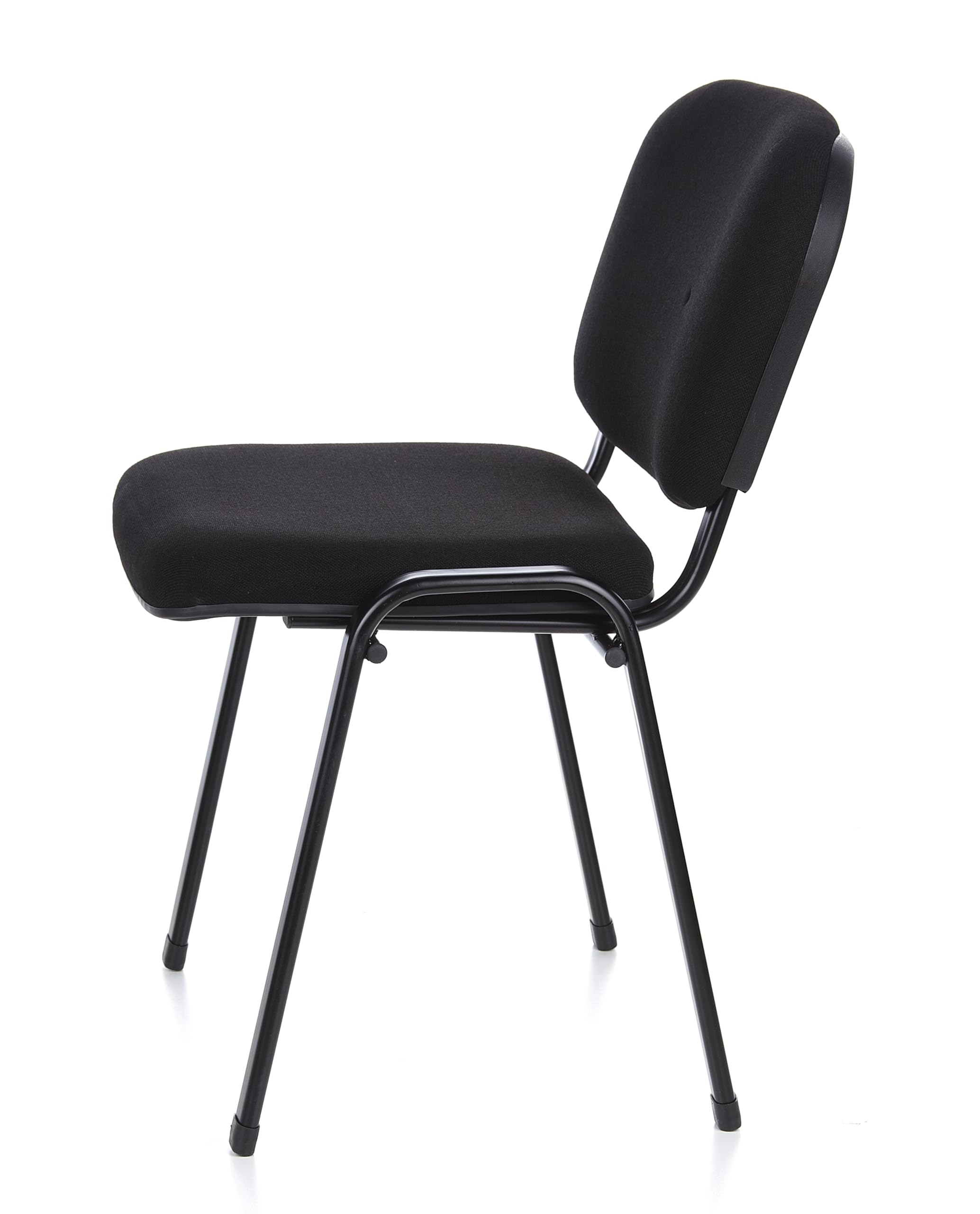 Lot de 4 chaises visiteurs XT 600 Revêtement Tissu Noir Chaise de conférence empilable